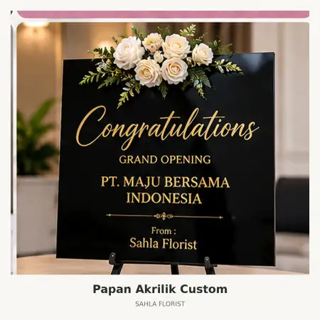 Papan Bunga Akrilik Sedayu